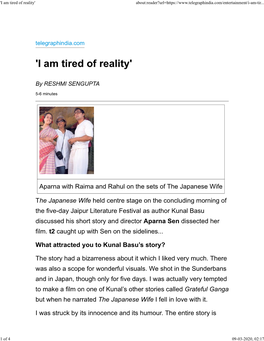 'I Am Tired of Reality' About:Reader?Url=