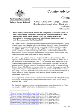 China – CHN37989 – Laogai – Laojiao – Re-Education Through Labor