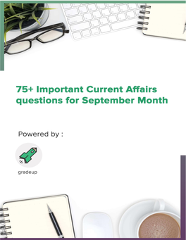 75+ Important September Month Current Affairs