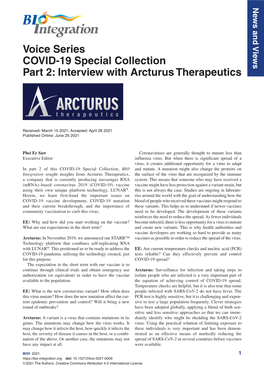 Interview with Arcturus Therapeutics