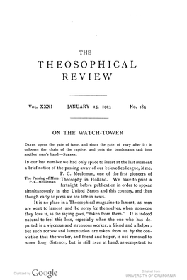 Theosophical Review V31 N185 Jan 15 1903