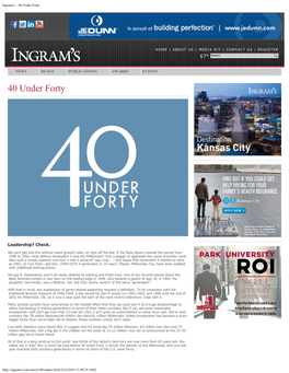 Ingram's :: 40 Under Forty