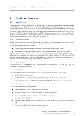 Chapter 8 – Traffic and Transport