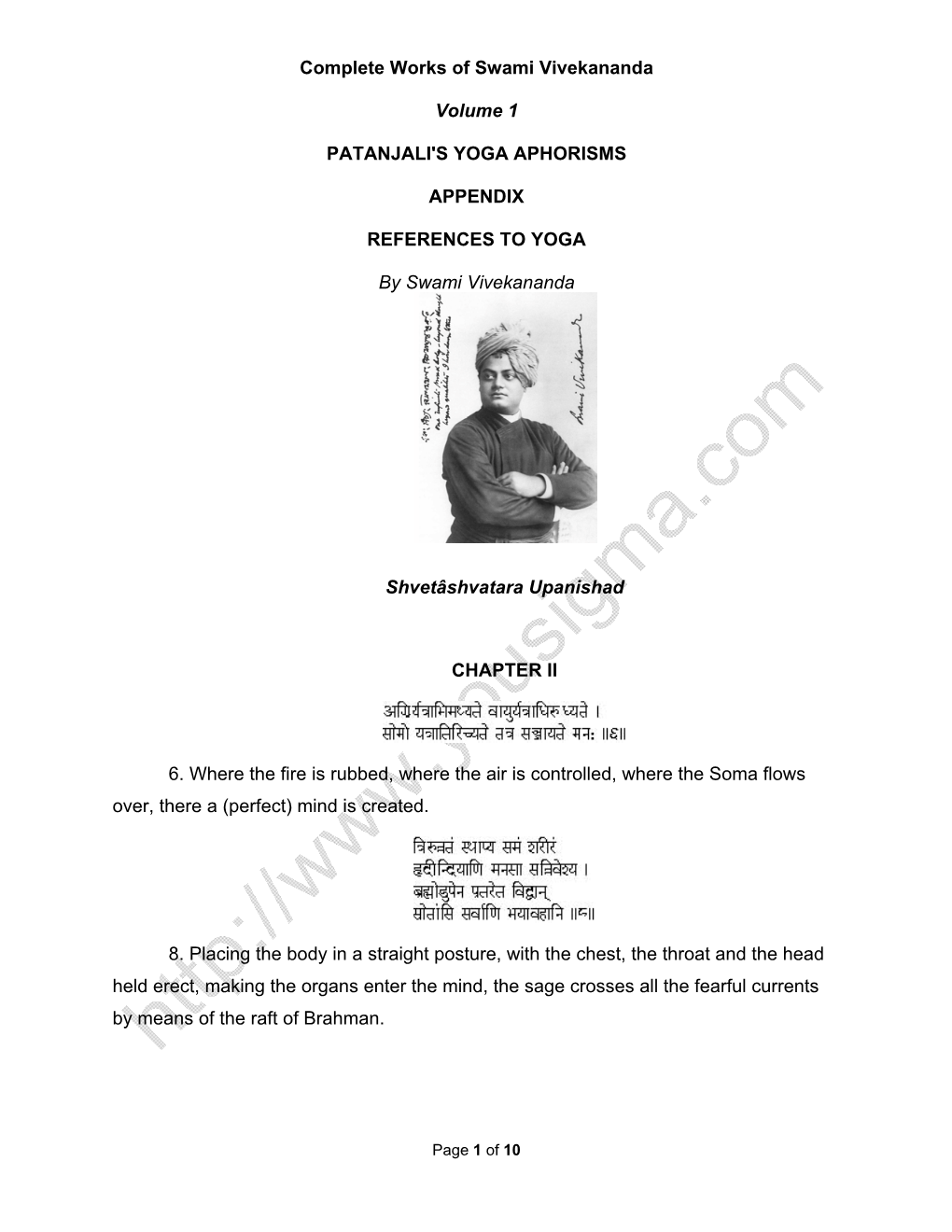 Complete Works of Swami Vivekananda Volume 1 REFE