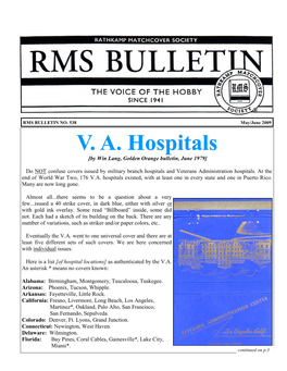 V. A. Hospitals [By Win Lang, Golden Orange Bulletin, June 1979]