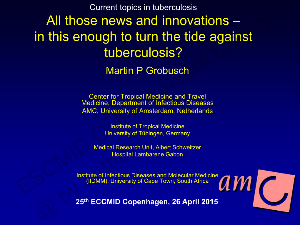 ESCMID Online Lecture Library @ by Author