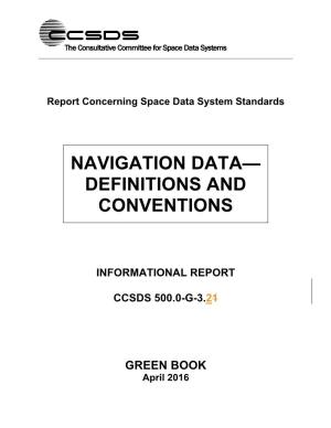 Navigation Data— Definitions and Conventions