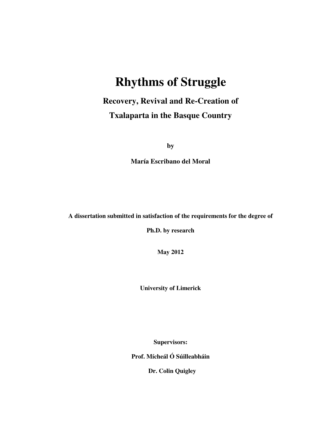Rhythms of Struggle