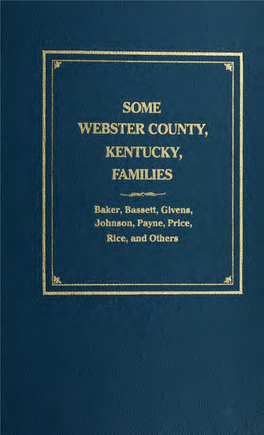 Some Webster County, Kentucky Families