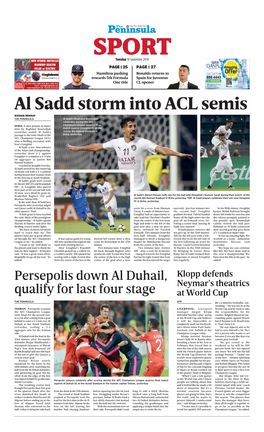 Al Sadd Storm Into ACL Semis