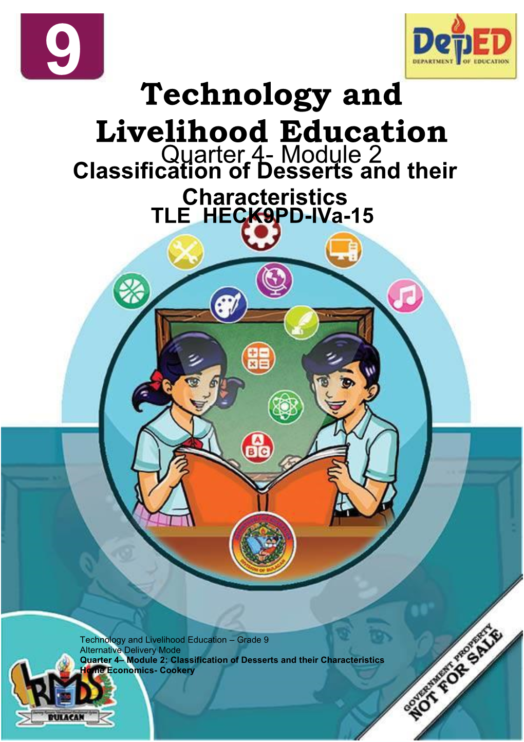 Technology and Livelihood Education Quarter 4- Module 2 Class Ification of Desserts and Their