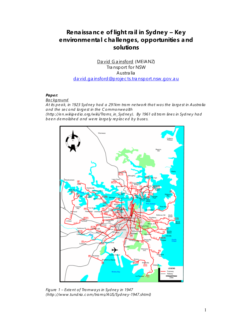 Renaissance of Light Rail in Sydney – Key Environmental Challenges, Opportunities and Solutions