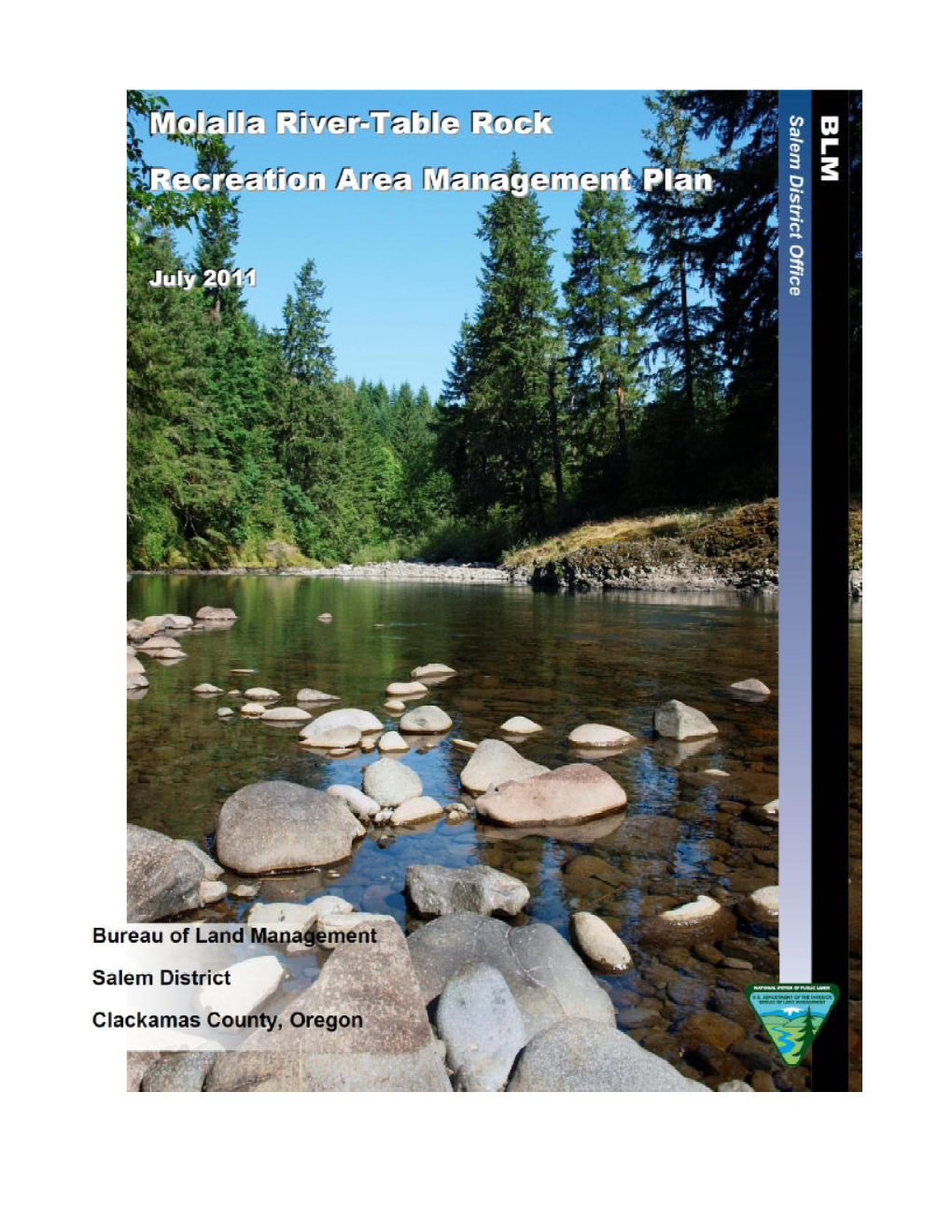 Molalla River-Table Rock Recreation Area Management Plan and Decision Record