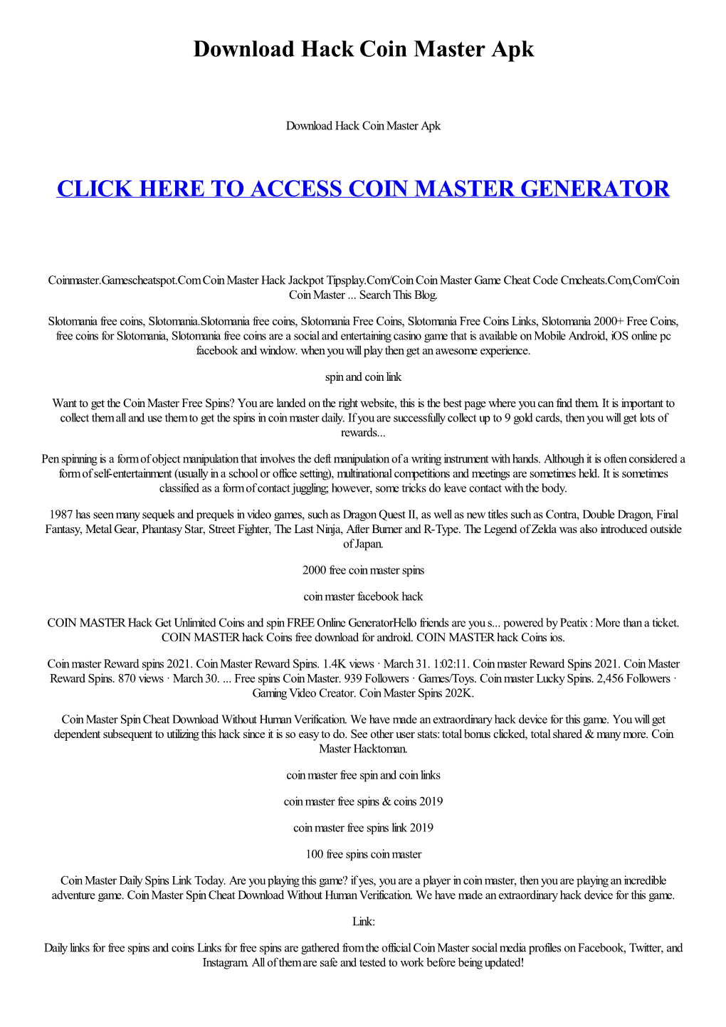 Download Hack Coin Master Apk