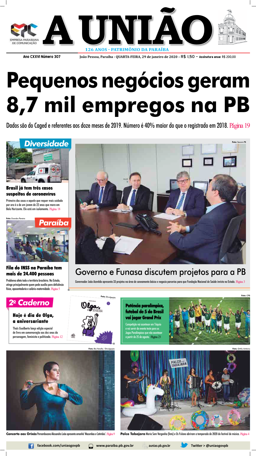 Governo E Funasa Discutem Projetos Para a PB Problema Afeta Todo O Território Brasileiro