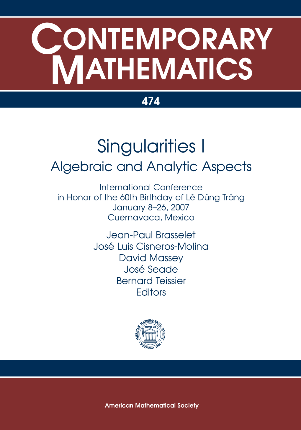 Contemporary Mathematics 474