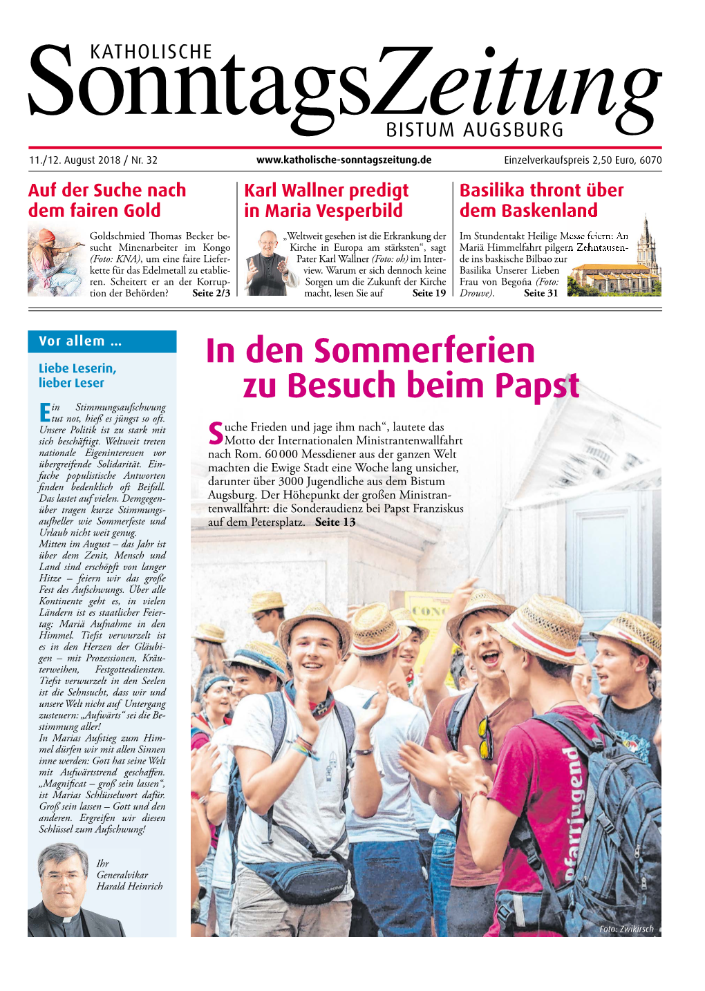 In Den Sommerferien Zu Besuch Beim Papst