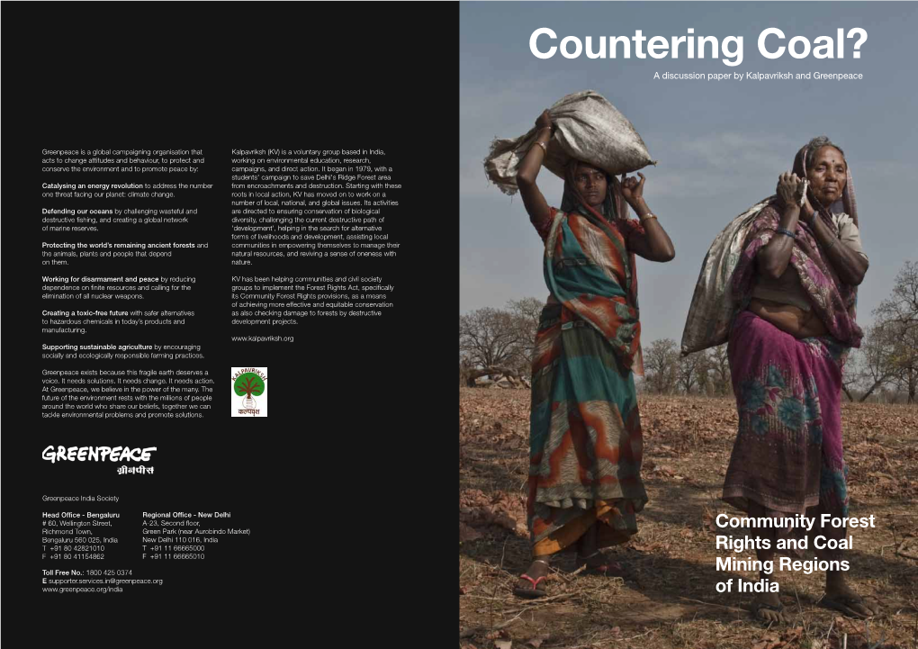 Countering Coal? a Discussion Paper by Kalpavriksh and Greenpeace