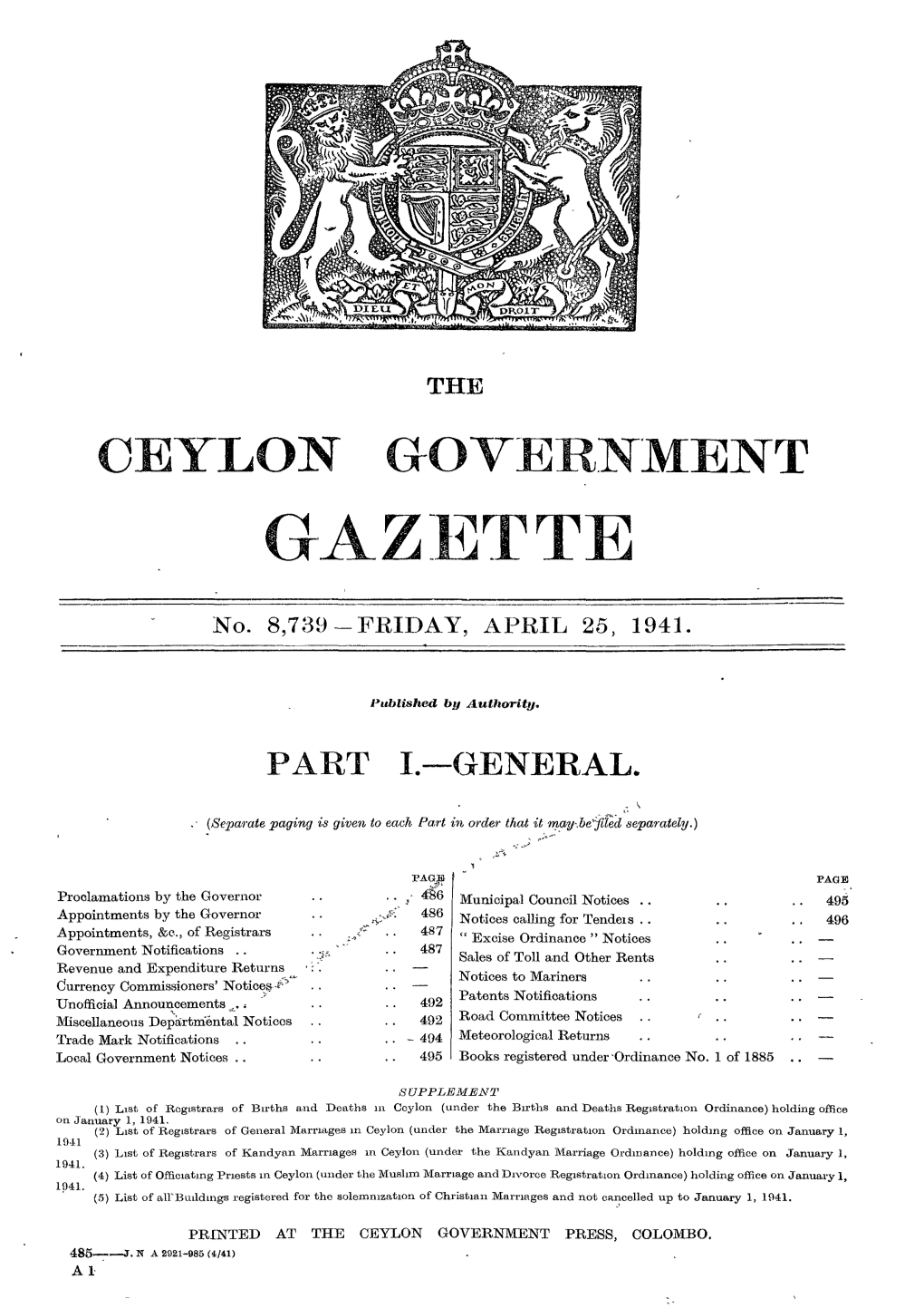 Ceylon Government