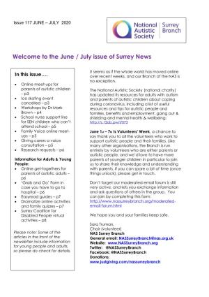 Welcome to the June / July Issue of Surrey News