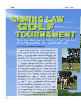 Gaming Law Golf Tournament