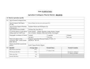 State: KARNATAKA Agriculture Contingency Plan for District: BIJAPUR