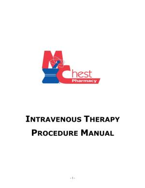 Intravenous Therapy Procedure Manual