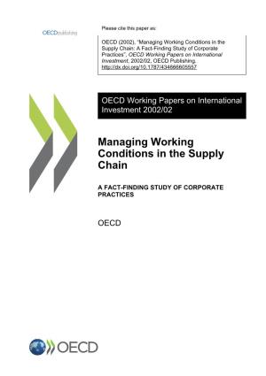 Managing Working Conditions in the Supply Chain