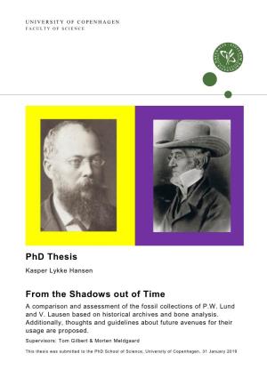 Phd Thesis from the Shadows out of Time