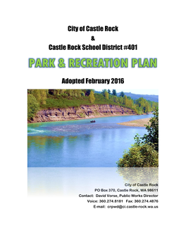 2016 Park & Recreation Plan