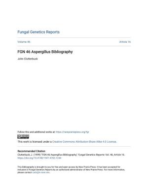 FGN 46 Aspergillus Bibliography