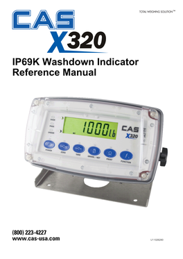 IP69K Washdown Indicator Reference Manual