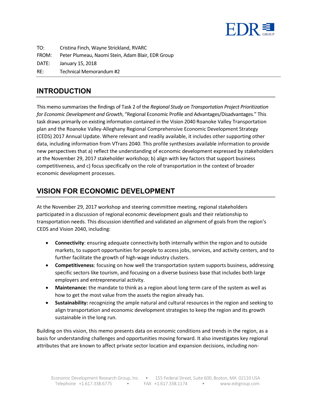 Introduction Vision for Economic Development