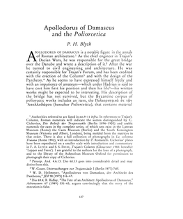 Apollodorus of Damascus and the "Poliorcetica" , Greek, Roman and Byzantine Studies, 33:2 (1992:Summer) P.127