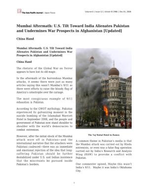 US Tilt Toward India Alienates Pakistan And