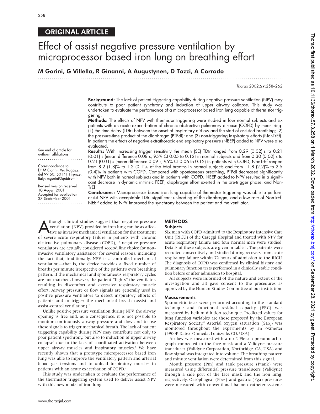 Effect of Assist Negative Pressure Ventilation by Microprocessor