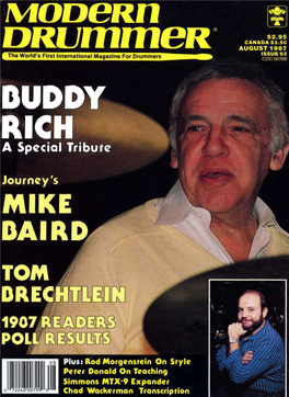 AUGUST 1987 on April 2, 1987, the Drumming World Lost Per- Poor Musicianship