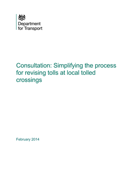 Simplifying the Process for Revising Tolls at Local Tolled Crossings