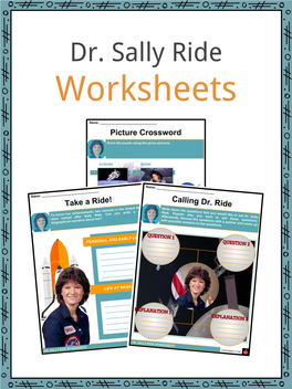 Dr. Sally Ride Worksheets Dr