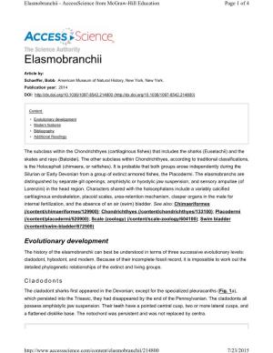 Elasmobranchii - Accessscience from Mcgraw-Hill Education Page 1 of 4