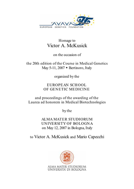 Victor A. Mckusick