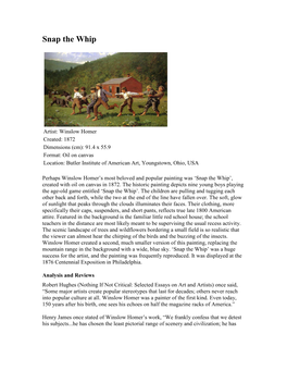 Winslow Homer Bio.Pdf