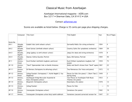 AI Music Scores 2011 New