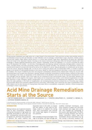 Acid Mine Drainage Remediation Starts at the Source / DIETER RAMMLMAIR (1) / CHRISTOPH GRISSEMANN (1) / TORSTEN GRAUPNER (1) / JEANNET A