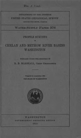 Chelan and Methow River Basins Washington