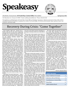Recovery During Crisis: “Come Together”