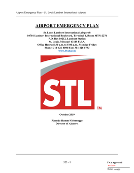 Airport Emergency Plan – St