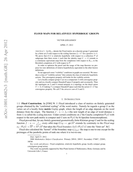 Floyd Maps for Relatively Hyperbolic Groups (April 27, 2012)