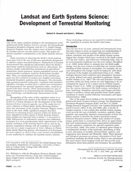 Landsat and Earth Systems Science: Development of Terrestrial Monitoring