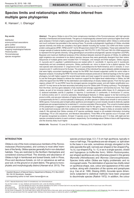 Inferred from Multiple Gene Phylogenies